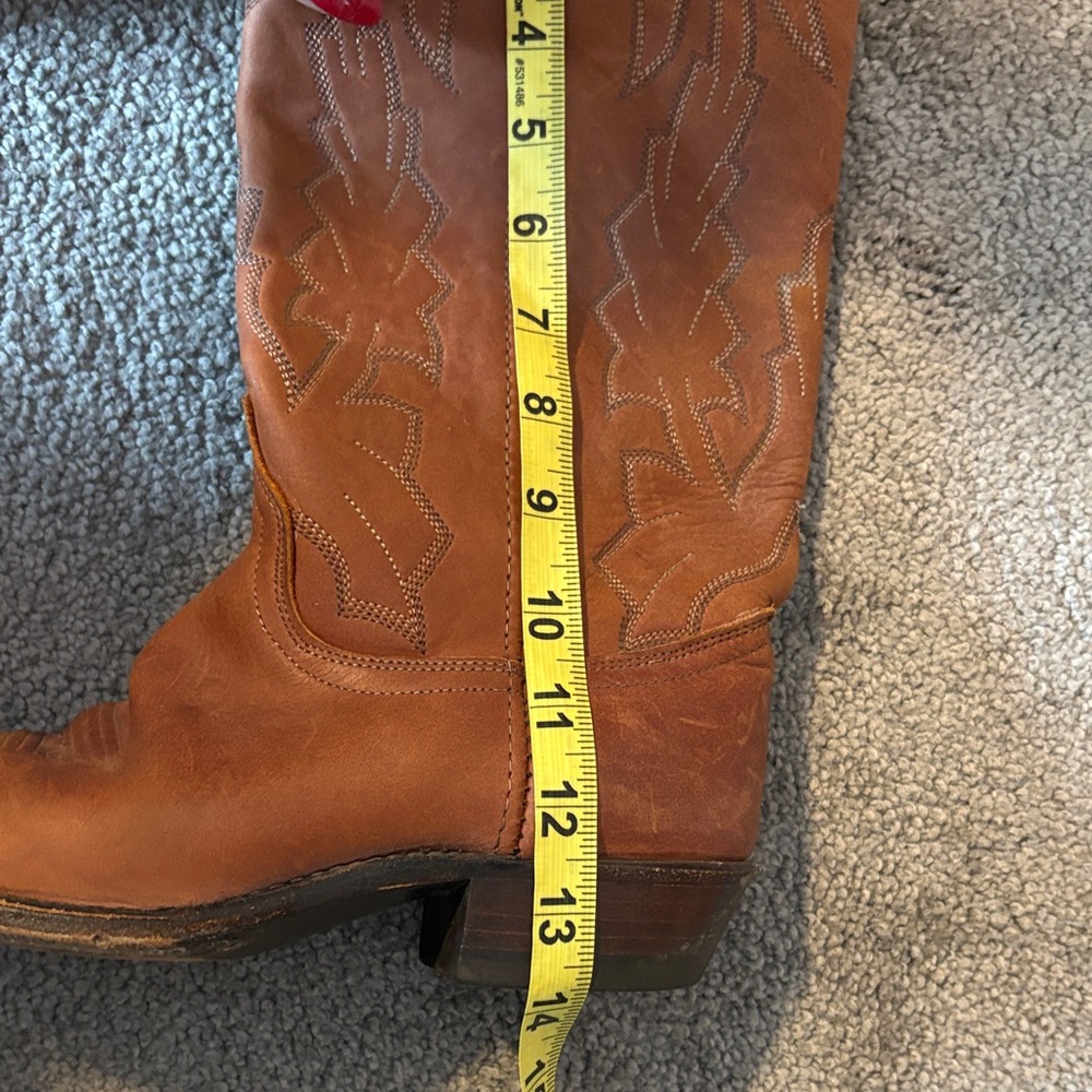 Vintage Dan Post Marlboro Brown Leather Cowboy Boots. Size 8 M - Picture 7 of 12
